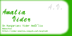 amalia vider business card